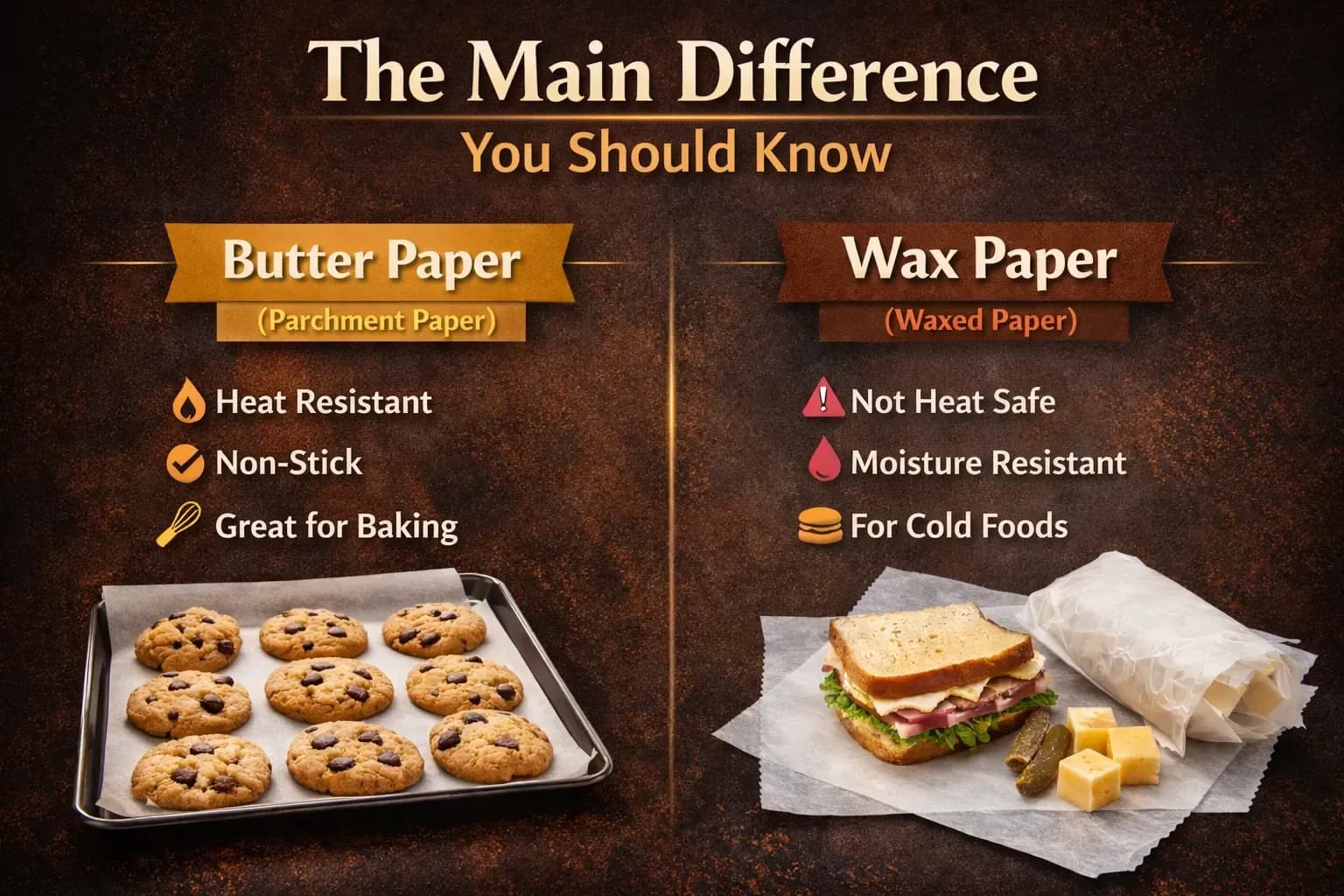 Wax Paper vs Butter Paper